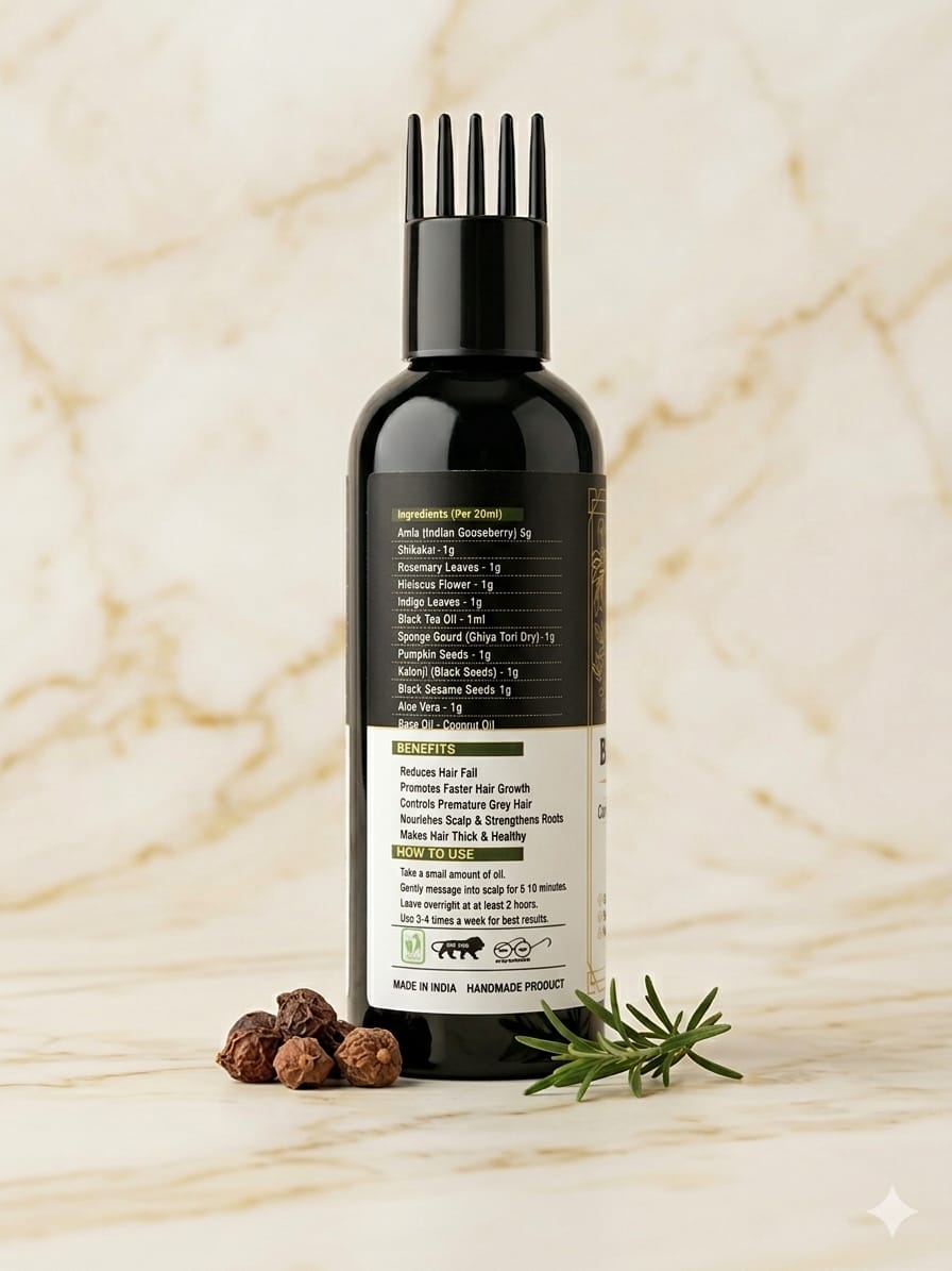 Bio Grow Herbal Hair Oil | Specialized Care for Early Greying Hair (100 ml)