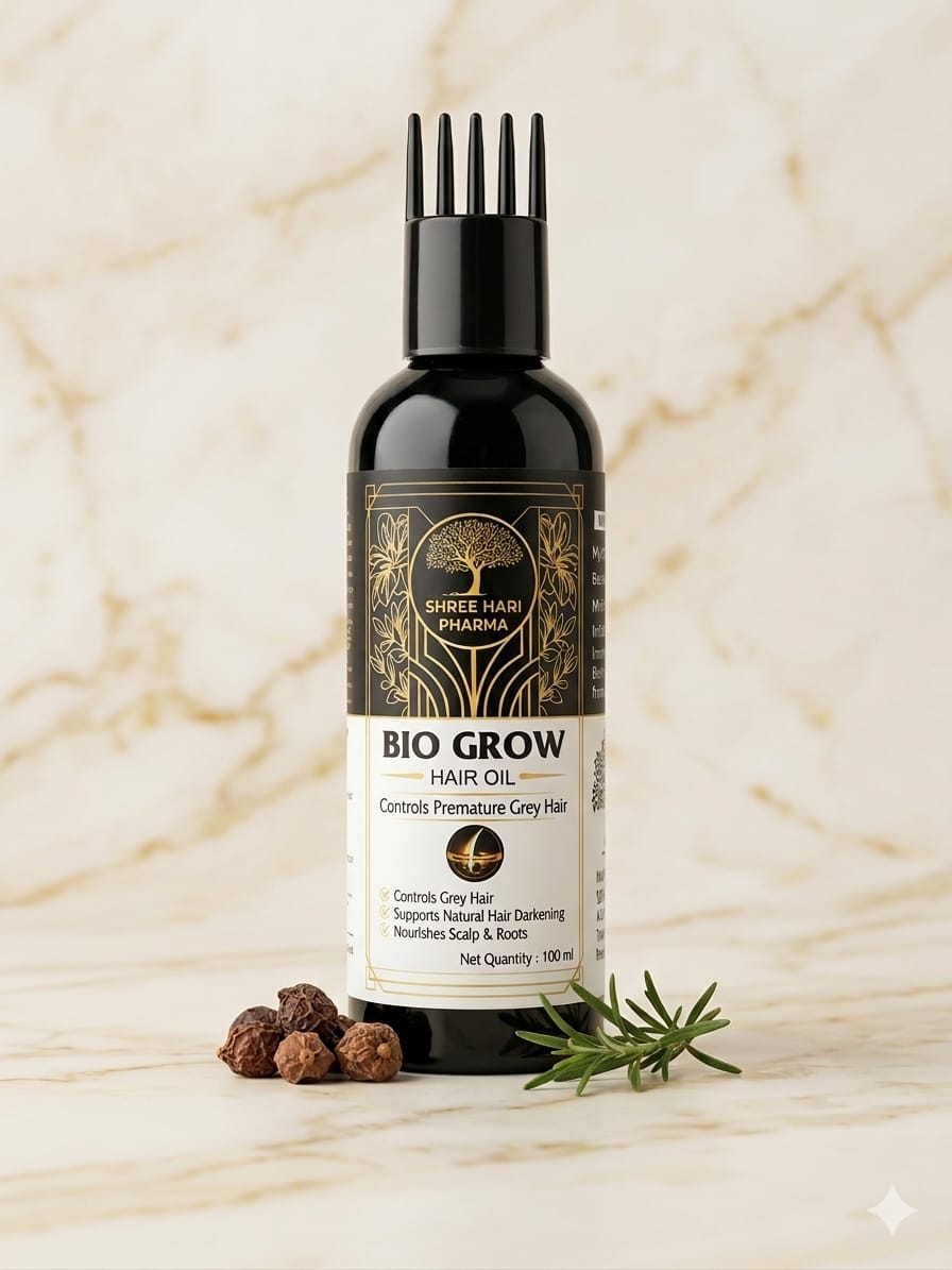Bio Grow Herbal Hair Oil | Specialized Care for Early Greying Hair (100 ml)