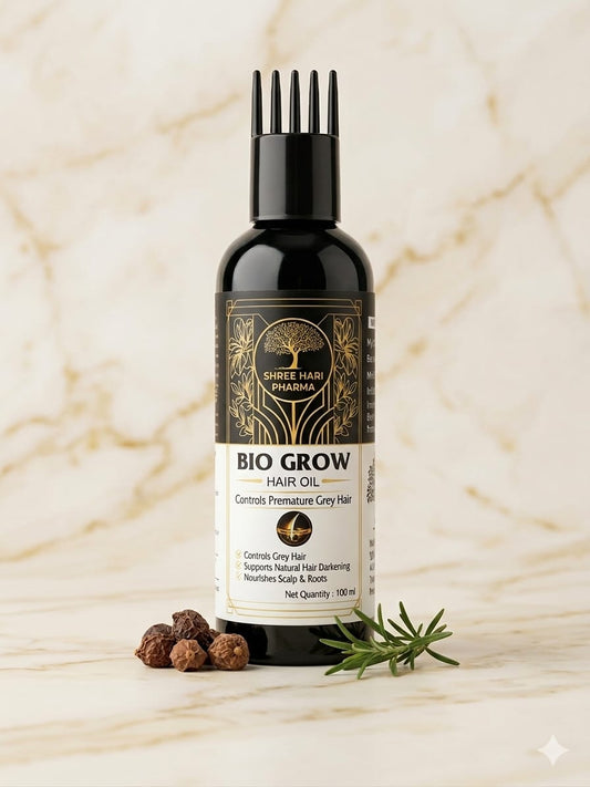 Bio Grow Herbal Hair Oil | Specialized Care for Early Greying Hair (100 ml)